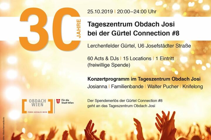 30 Jahre Tageszentrum Obdach Josi und Gürtel Connection
