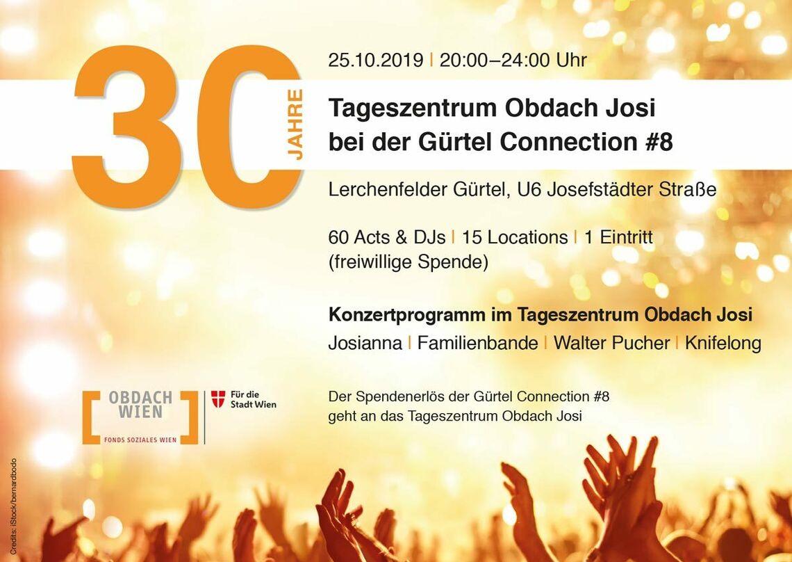 30 Jahre Tageszentrum Obdach Josi und Gürtel Connection (Bild: FSW) 30 Jahre Tageszentrum Obdach Josi und Gürtel Connection
