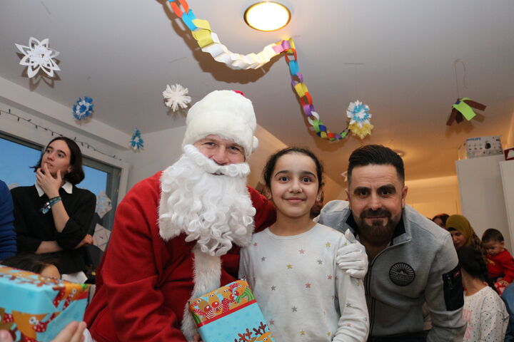 Wer will ein Foto mit dem Weihnachtsmann?